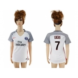 Women's Paris Saint-Germain #7 Lucas Sec Away Soccer Club Jersey