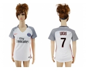 Women's Paris Saint-Germain #7 Lucas Sec Away Soccer Club Jersey