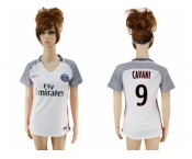 Women's Paris Saint-Germain #9 Cavani Sec Away Soccer Club Jersey