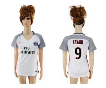 Women's Paris Saint-Germain #9 Cavani Sec Away Soccer Club Jersey