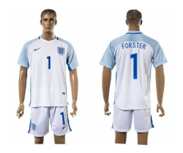 England #1 Forster Home Soccer Country Jersey