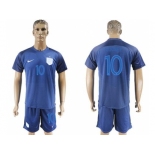 England #10 Rooney Away Soccer Country Jersey