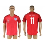 England #11 Lallana Away Soccer Country Jersey