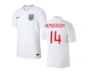 England #14 Henderson Home Thai Version Soccer Country Jersey