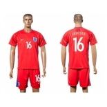 England #16 Jagielka Away Soccer Country Jersey1