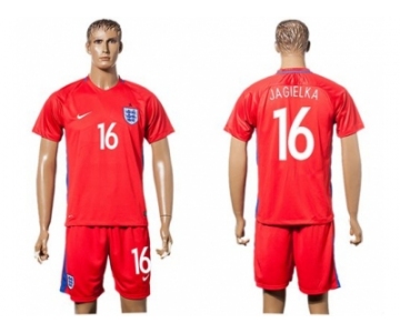 England #16 Jagielka Away Soccer Country Jersey1