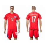 England #17 Henderson Away Soccer Country Jersey1