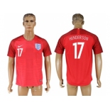 England #17 Henderson Away Soccer Country Jersey