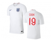 England #19 Cook Home Thai Version Soccer Country Jersey