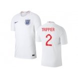 England #2 Trippier Home Thai Version Soccer Country Jersey