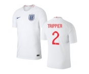 England #2 Trippier Home Thai Version Soccer Country Jersey