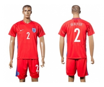 England #2 Walker Away Soccer Country Jersey