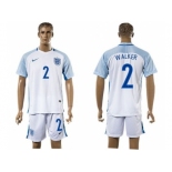 England #2 Walker Home Soccer Country Jersey