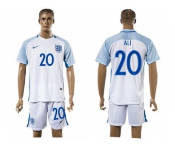 England #20 ALI Home Soccer Country Jersey