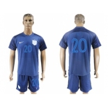 England #20 Ali Away Soccer Country Jersey