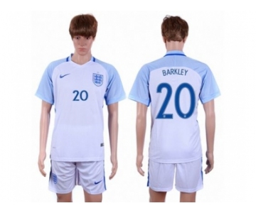 England #20 Barkley Home Soccer Country Jerse