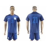 England #21 Welbeck Away Soccer Country Jersey