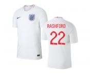 England #22 Rashford Home Thai Version Soccer Country Jersey