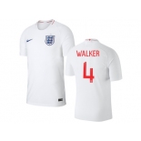 England #4 Walker Home Thai Version Soccer Country Jersey