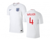 England #4 Walker Home Thai Version Soccer Country Jersey