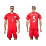 England #5 Smalling Away Soccer Country Jersey1