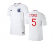 England #5 Stones Home Thai Version Soccer Country Jersey