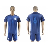 England #6 Stones Away Soccer Country Jersey