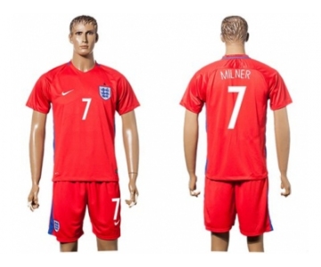 England #7 Milner Away Soccer Country Jersey1