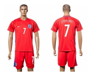 England #7 Sterling Away Soccer Country Jersey