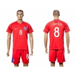 England #8 Lampard Away Soccer Country Jersey1