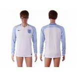 England Blank Home Long Sleeves Soccer Country Jersey