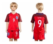 England #9 Kane Away Kid Soccer Country Jersey