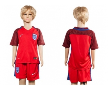 England Blank Away Kid Soccer Country Jersey