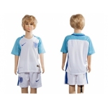 England Blank Home Kid Soccer Country Jersey