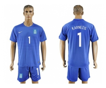 Greece #1 Karnezis Away Soccer Country Jersey