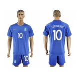 Greece #10 Fortounis Away Soccer Country Jersey