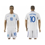 Greece #10 Fortounis Home Soccer Country Jersey