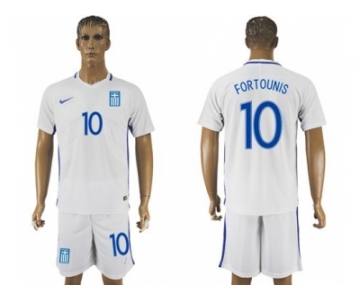 Greece #10 Fortounis Home Soccer Country Jersey