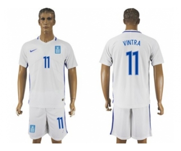 Greece #11 Vintra Home Soccer Country Jersey