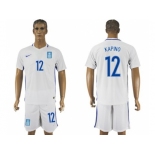 Greece #12 Kapino Home Soccer Country Jersey