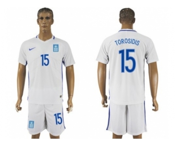 Greece #15 Torosidis Home Soccer Country Jersey