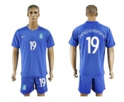 Greece #19 Papastathopoulos Away Soccer Country Jersey