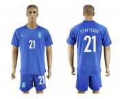 Greece #21 Stafylidis Away Soccer Country Jersey