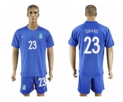 Greece #23 Siovas Away Soccer Country Jersey