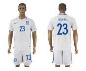 Greece #23 Siovas Home Soccer Country Jersey