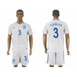 Greece #3 Tzavellas Home Soccer Country Jersey