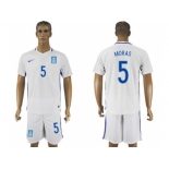 Greece #5 Moras Home Soccer Country Jersey