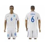 Greece #6 Tziolis Home Soccer Country Jersey