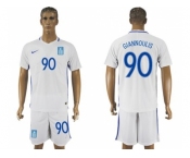 Greece #90 Giannoulis Home Soccer Country Jersey