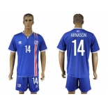 Iceland #14 Arnason Home Soccer Country Jersey